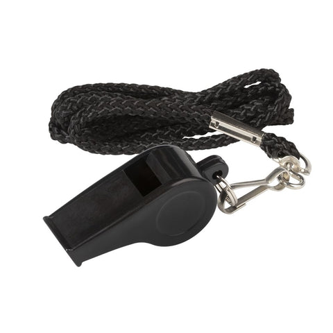Referees whistle plastic w/Lanyard