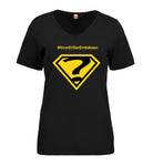 Interlock T-shirt | v-hals | dame