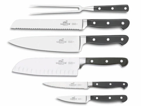 Lion Sabatier International Pluton Knivsæt 6 dele Stål/Sort