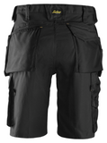 Snickers Håndværker shorts med hylsterlommer, Canvas+, Sort