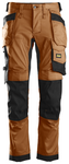 AllroundWork, Stretch buks med hylsterlommer Brown - Black