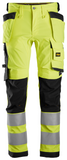 AllroundWork, High-Vis stretch buks med hylsterlommer, klasse 2 High Visibility Yellow - Black