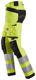 AllroundWork, High-Vis stretch buks med hylsterlommer, klasse 2 High Visibility Yellow - Black