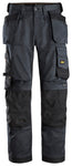AllroundWork, stretch arbejdsbuks+ med loose fit og hylsterlommer Steel Grey - Black