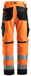 AllroundWork, High-Vis arbejdsbuks+, klasse 2 High Visibility Orange - Steel Grey