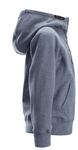 Junior Hættetrøje med lang lynlås og logo