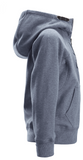 Junior Hættetrøje med lang lynlås og logo