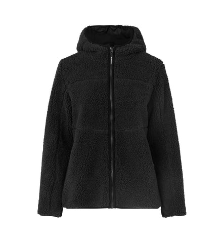 Pile fleece jakke | Dame | Sort