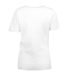 Interlock dame T-shirt | v-hals Hvid