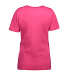 Interlock dame T-shirt | v-hals Pink
