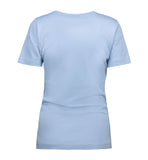Interlock dame T-shirt | v-hals Lys blå