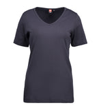 Interlock dame T-shirt | v-hals Navy