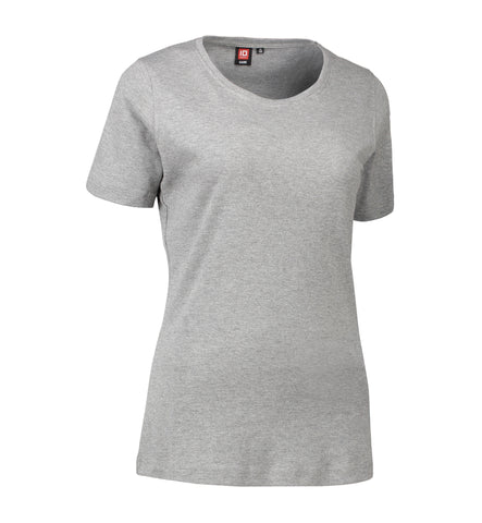 Interlock Dame T-shirt – Grå melange