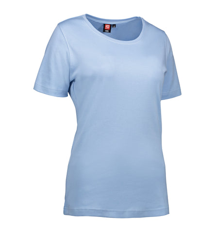 Interlock Dame T-shirt – Lys blå