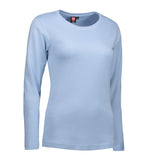 Interlock Dame T-shirt | langærmet – Lys blå