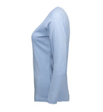 Interlock Dame T-shirt | langærmet – Lys blå
