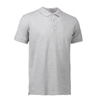 Stretch poloshirt, Grå melange