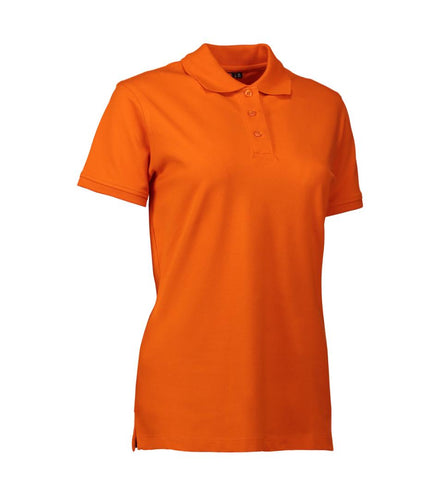 Stretch Dame Poloshirt, Orange