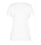 Økologisk O-hals T-shirt I dame Hvid
