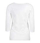 Stretch dame T-shirt | 3/4-ærmet Hvid