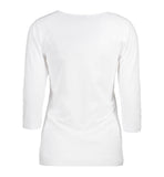 Stretch dame T-shirt | 3/4-ærmet Hvid