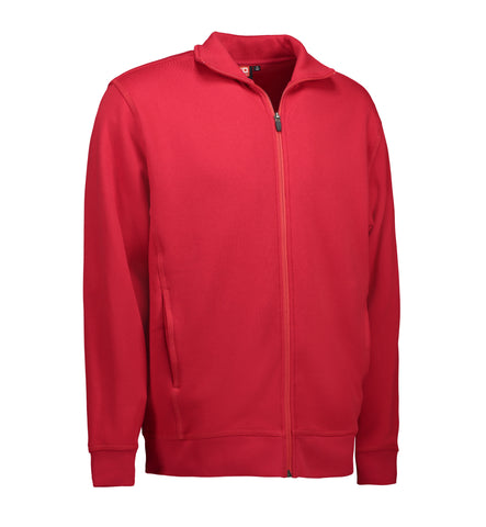 Herre cardigan sweatshirt – Rød