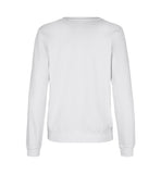 Økologisk O-hals sweatshirt I Dame l Hvid