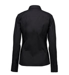 Poplin | Dame L/S, Modern fit – Sort